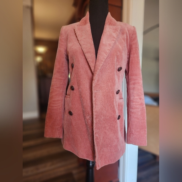 Paris Atelier & other stories jacket, size 2, salmon corduroy - Picture 2 of 4